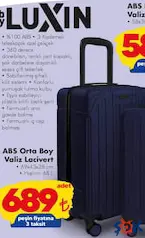 LUXİN ABS ORTA BOY VALİZ LACİVERT fiyat ve kampanya bilgisi